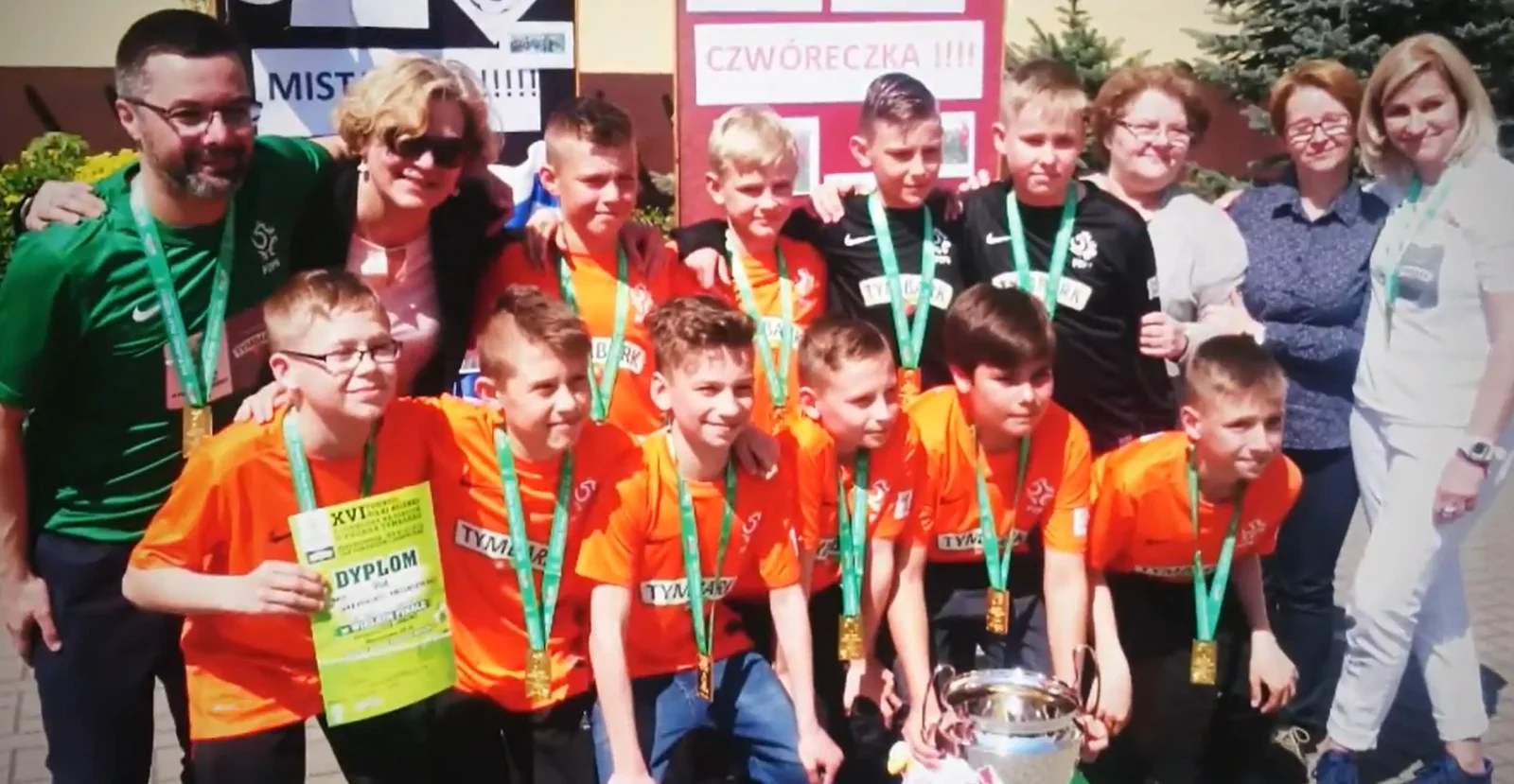 Powitanie Mistrzów z Pucharem Tymbarku U12